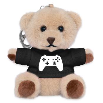 Modernes Gamepad Controller Zocken Vektor - Teddy Schlüsselanhänger - Schwarz - Vorne