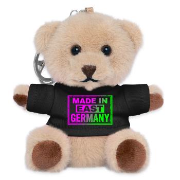 Made in East Germany Ostalgie Neon Retro Cap Bag - Teddy Schlüsselanhänger - Schwarz - Vorne