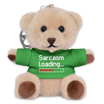 Sarkasmus Ladestatus - Teddy Schlüsselanhänger - Grün - Vorne