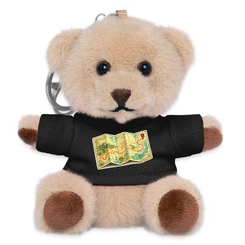 Ancient Map Path Adventure Journey - Teddy Keyring - black - Front