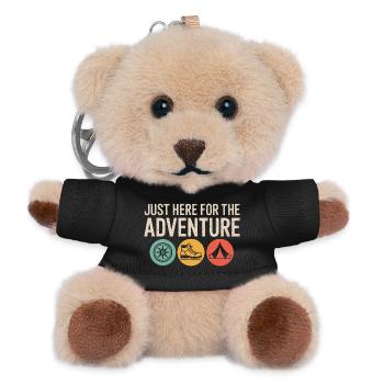 Just Here for the Adventure - Teddy Keyring - black - Front