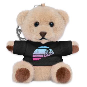 Fahhrrad Sunset - Teddy Schlüsselanhänger - Schwarz - Vorne