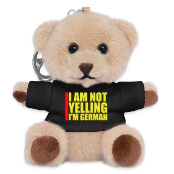 I Am Not Yelling I'm German Lustig Deutsch Spruch - Teddy Keyring - black - Front