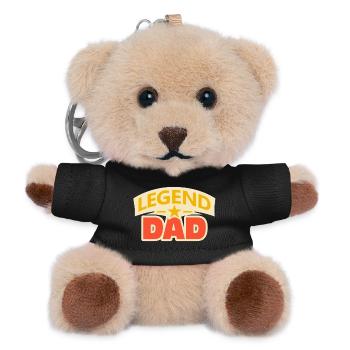 Legenden-Vater – Lustiges Vater-Design - Teddy Schlüsselanhänger - Schwarz - Vorne
