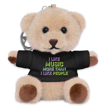 I Like Music More Than I Like People Lustig Musik - Teddy Keyring - black - Front