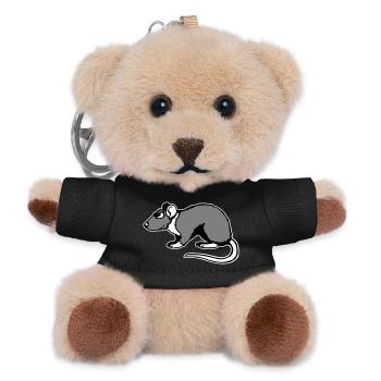Cool Rat Sunglasses Side Funny Rodent - Teddy Keyring - black - Front