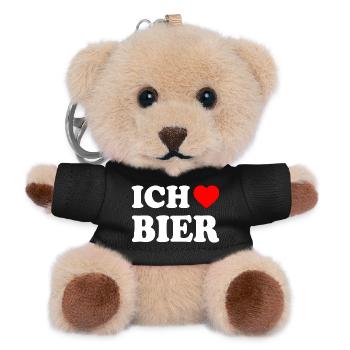 Ich liebe bier - Teddy Schlüsselanhänger - Schwarz - Vorne