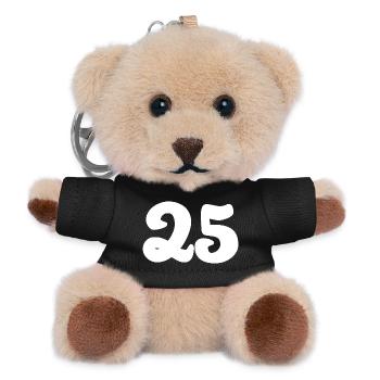 25. 25 JAHRE. 25. JUBILÄUM. 25 JAHRESJUBILÄUM. - Teddy Schlüsselanhänger - Schwarz - Vorne