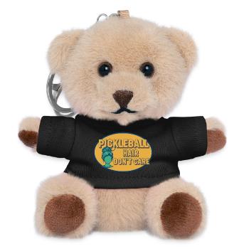 Pickleball Hair Dont Care funny player love - Teddy Keyring - black - Front