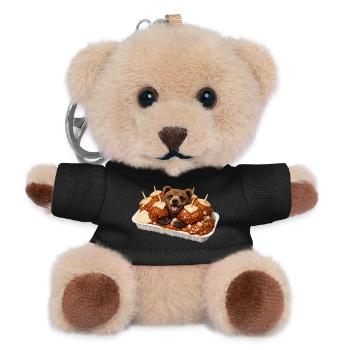 Bear bite with bear - Teddy Keyring - black - Front