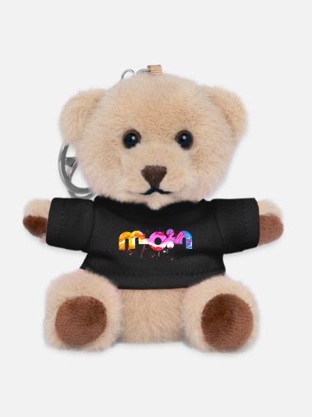 Hello - Teddy Keyring - black
