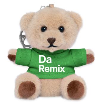 Da Remix (Bayrisch für "Der Remix") - Teddy Schlüsselanhänger - Grün - Vorne