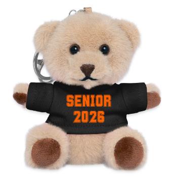 Senior 2026 Class of 2026 Orange Varsity Gift - Teddy Keyring - black - Front