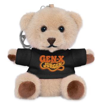 Gen-K Jürgen Retro Swirl - Teddy Schlüsselanhänger - Schwarz - Vorne