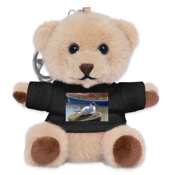 Seagull in Büsum Harbor Germany Poster - Teddy Keyring - black - Front