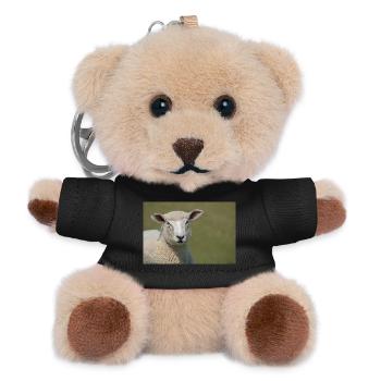 Ein Schaf auf einem Deich Norddeutschland Poster - Teddy Schlüsselanhänger - Schwarz - Vorne