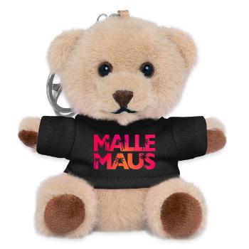 Malle Maus - Funny Mallorca Outfit - Teddy Keyring - black - Front