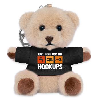 Camping Bonfire Camp Life Forest Camper - Teddy Keyring - black - Front