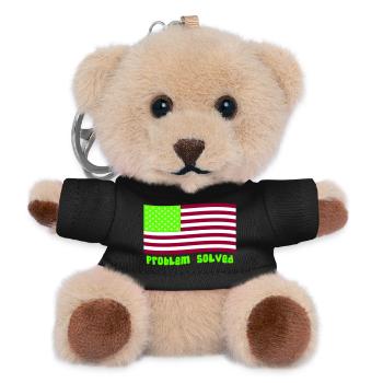 Problem Solved - Teddy Keyring - black - Front