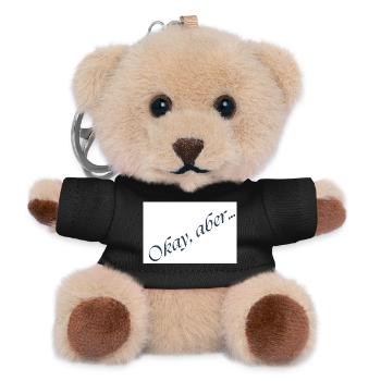 Okay, but... Italic message - Teddy Keyring - black - Front