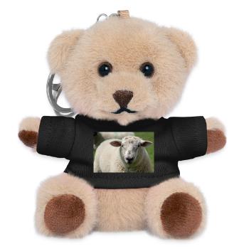 Gros plan d’un mouton - Porte-clés ourson - noir - Devant