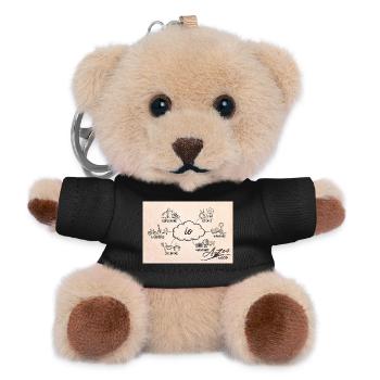 Azzo - Teddy Schlüsselanhänger - Schwarz - Vorne