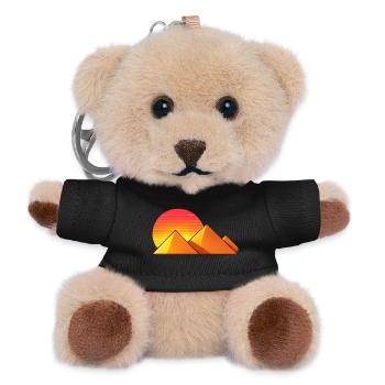 Sonnenuntergang über goldenen Pyramiden - Teddy Schlüsselanhänger - Schwarz - Vorne