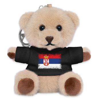 Country Serbia - Teddy Keyring - black - Front