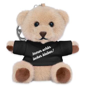 HN Always Laugh Well Stay Sticker Design - Teddy Keyring - black - Front
