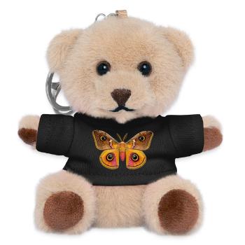 Kaiser Moth Saturnia Pavonia - Teddy Schlüsselanhänger - Schwarz - Vorne