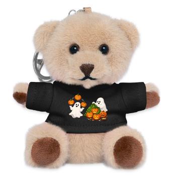 Geisterfreunde mit Kürbis-Truppe - Teddy Schlüsselanhänger - Schwarz - Vorne