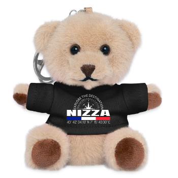 Nizza - Teddy Schlüsselanhänger - Schwarz - Vorne
