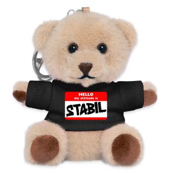 STABIL - HELLO GRUNGE - Teddy Schlüsselanhänger - Schwarz - Vorne