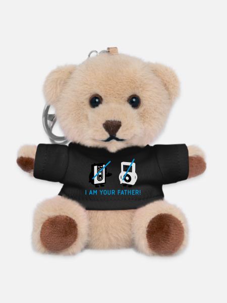 darth vader vs pod - Teddy Keyring - black