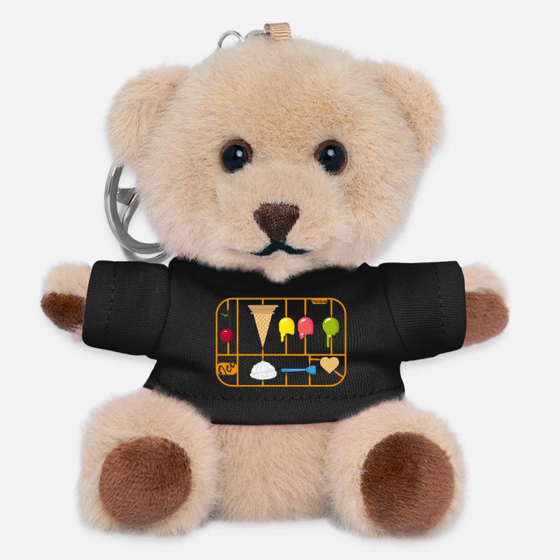 Eine Eistüte im Bausatz - Teddy Schlüsselanhänger - Schwarz