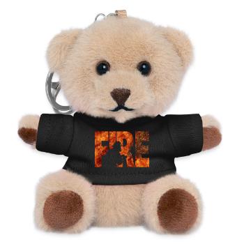 Firefighter - Teddy Keyring - black - Front