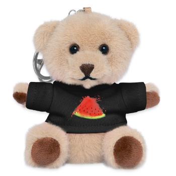 Melone - Wassermelone - Teddy Schlüsselanhänger - Schwarz - Vorne