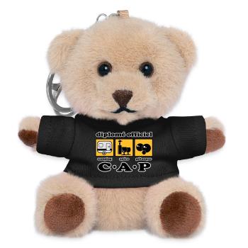 Camping Aperitif Schalen flex - Teddy Schlüsselanhänger - Schwarz - Vorne