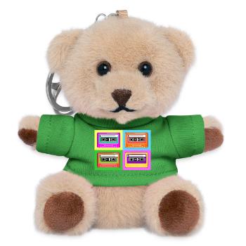 Kassette Pop-Art Tape - Teddy Schlüsselanhänger - Grün - Vorne