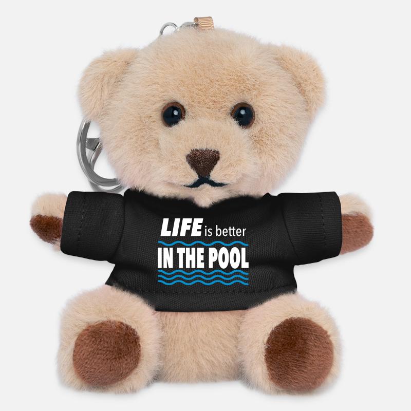 swimming pool - Teddy Keyring - black
