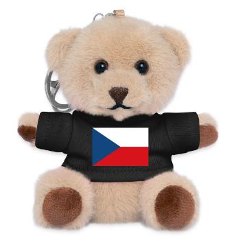 Tschechien Flagge - Teddy Schlüsselanhänger - Schwarz - Vorne