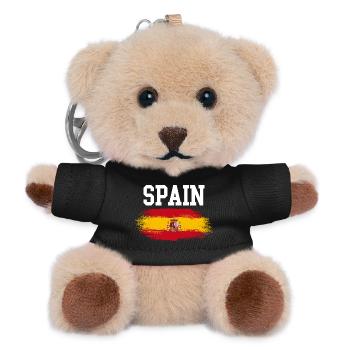 Streifen der spanischen Flagge - Teddy Schlüsselanhänger - Schwarz - Vorne