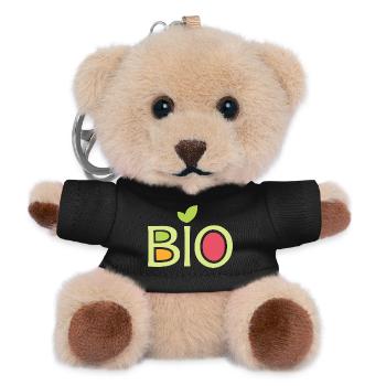 bio team company club friends fruits food vegan - Teddy Schlüsselanhänger - Schwarz - Vorne