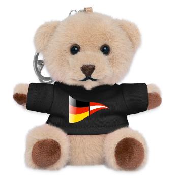 Drapeau germano-autrichien - Porte-clés ourson - noir - Devant