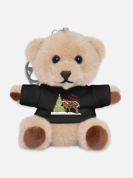 Merry Christmas, Freddy Frischling - Teddy Keyring - black