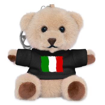 Italy Italian Flag Flag Gift - Teddy Keyring - black - Front
