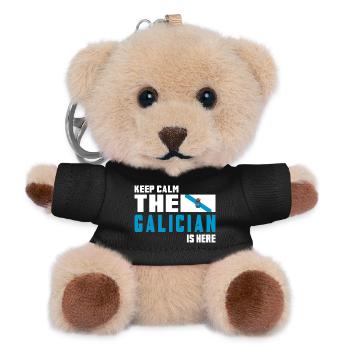 Keep calm Galicien Flaggen Design - Teddy Schlüsselanhänger - Schwarz - Vorne