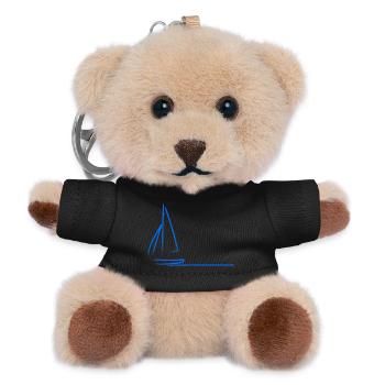 Sailing Sailboat Sailor - Teddy Keyring - black - Front