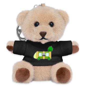 Panda Schulbus - Teddy Schlüsselanhänger - Schwarz - Vorne