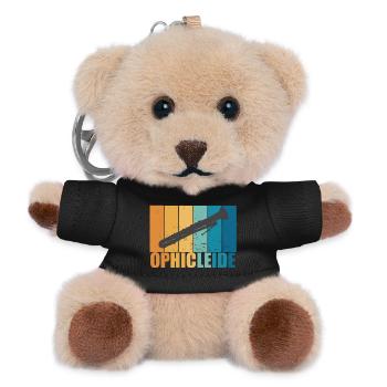 Ophicleide Vintage Musiker Instrument Geschenk - Teddy Schlüsselanhänger - Schwarz - Vorne